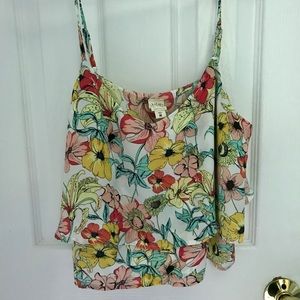 Flowy Floral Crop Top From LA Hearts